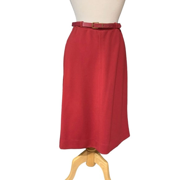 NWT Devon dark red vintage blazer and skirt set with matching belt size 8/10 - Picture 12 of 15